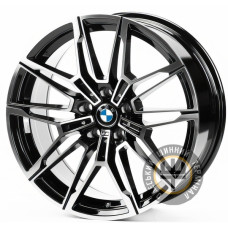 Replica B1677 8x18 5x112 ET25 DIA66.5 Gloss Black Machined Face (Черный глянцевый полированное лицо)