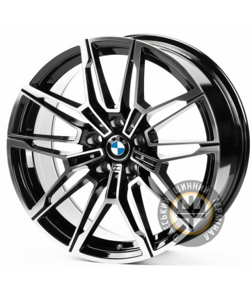 Replica B1677 8x18 5x112 ET25 DIA66.5 Gloss Black Machined Face (Черный глянцевый полированное лицо)