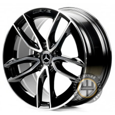Replica MR120 8x20 5x112 ET20 DIA66.45 Чёрный глянцевый с полированной полкой