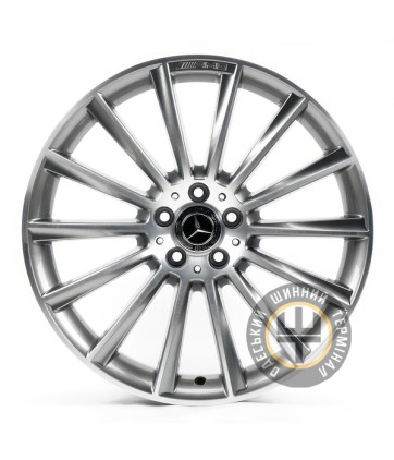 Replica MR864 9.5x20 5x112 ET38 DIA66.6 Серый, полированные спицы и обод