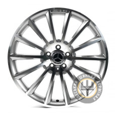 Replica MR1003 8x20 5x112 ET43 DIA66.6 Серый, полированные спицы и обод