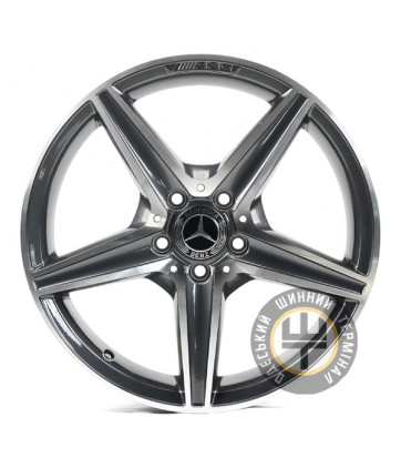 Replica MR8041 8.5x18 5x112 ET49 DIA66.6 Серый, полированные спицы и обод