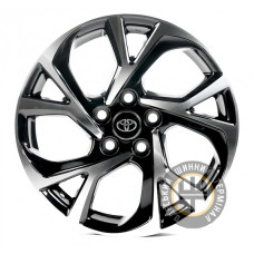 Replica TY690 6.5x17 5x114.3 ET45 DIA60.1 Черный с алмазной механической обработкой лицевой поверхности