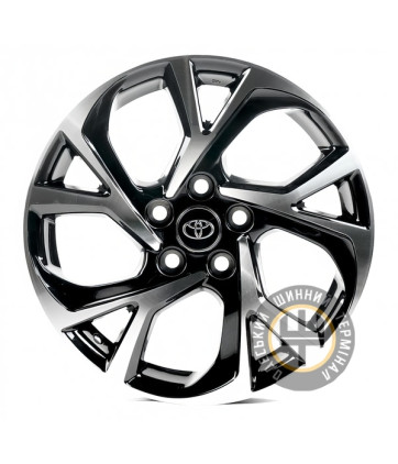 Replica TY690 6.5x17 5x114.3 ET45 DIA60.1 Черный с алмазной механической обработкой лицевой поверхности