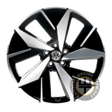 Replica VV5647 8x20 5x112 ET45 DIA57.1 Gloss Black Machined Face (Черный глянцевый полированное лицо)