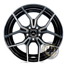 Replica MR021-026 8x19 5x112 ET43 DIA66.6 Black with Machined Face