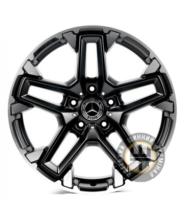 Replica MR593 9.5x20 5x130 ET35 DIA84 Matte black with machined face