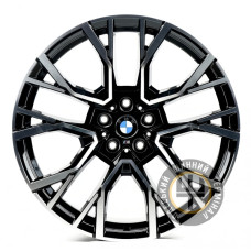 Replica B021-45 10.5x21 5x112 ET43 DIA66.6 Black with Machined Face