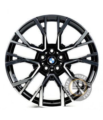 Replica B021-45 9.5x21 5x120 ET37 DIA74.1 Black with Machined Face