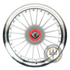 Replica B307 8x17 10x112 ET20 DIA73.1 Silver lip polish