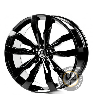 Replica VV5389 8.5x20 5x112 ET34 DIA57.1 Gloss Black Machined Face (Черный глянцевый полированное лицо)