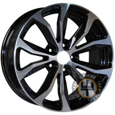 Replica CT2350 7x17 5x114.3 ET35 DIA60.1 Черный с алмазной механической обработкой лицевой поверхности