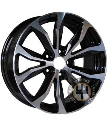 Replica CT2350 7x17 5x114.3 ET35 DIA60.1 Черный с алмазной механической обработкой лицевой поверхности