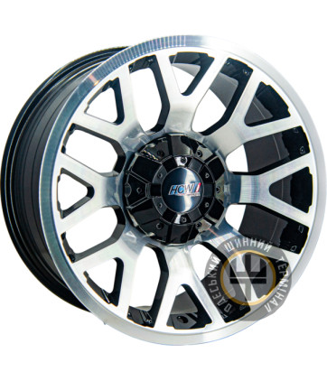 GT 8010 9x17 6x135/139.7 ET-12 DIA110 Черный с алмазной механической обработкой лицевой поверхности