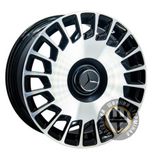 Replica Mercedes R5 8.5x19 5x112 ET36 DIA66.56 Черный с алмазной механической обработкой лицевой поверхности