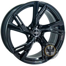 Replica Audi R6 7.5x17 5x112 ET35 DIA66.45 Gun metal full polish (Темно-серый с полированным ободом)