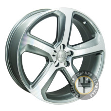 Replica Audi ZY2012 8.5x20 5x112 ET38 DIA66.6 Серый, полированные спицы и обод