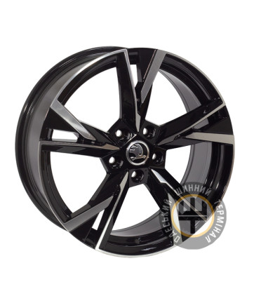 Zorat Wheels ZW-BKY1241 7x17 5x114.3 ET40 DIA67.1 Black polished (Черный с полированной лицевой частью)