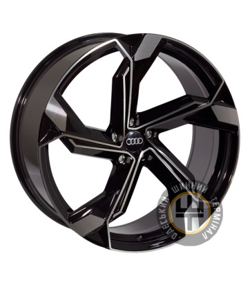 ZF FB763 8x18 5x112 ET32 DIA66.6 Черный с алмазной механической обработкой лицевой поверхности