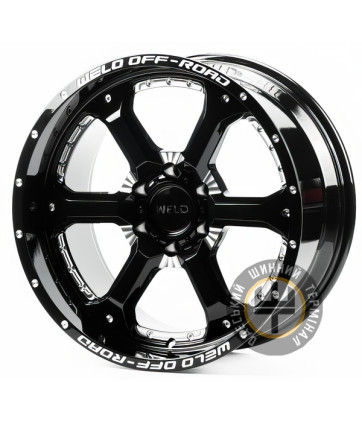 Off Road Wheels OW1 10x20 6x135 ET-12 DIA87.1 Gloss Black W/Milled Spoker