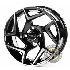 Replica FD5332-4 6.5x15 4x108 ET38 DIA63.3 Gloss Black Machined Face (Черный глянцевый полированное лицо)