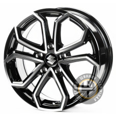 Replica SZ5089 6.5x16 5x114.3 ET45 DIA60.1 Gloss Black Machined Face (Черный глянцевый полированное лицо)