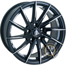 GT RD-S1 7.5x17 5x112 ET35 DIA66.45 Metall Cutting Black (Матовый черный с полировкой)