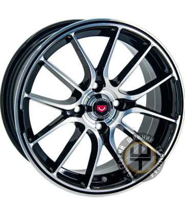 GT 1129 7x15 4x100 ET38 DIA73.1 Черный с алмазной механической обработкой лицевой поверхности