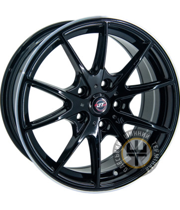 GT DX202 8.5x18 5x114.3 ET35 DIA73.1 Black Mirror Lip Polished