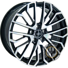 Replica Audi F8804 8x18 5x112 ET40 DIA66.45 Черный с алмазной механической обработкой лицевой поверхности