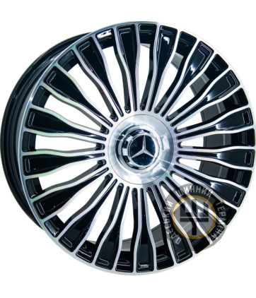 Replica Mercedes * FA732 8.5x20 5x112 ET32 DIA66.6 Черный с алмазной механической обработкой лицевой поверхности