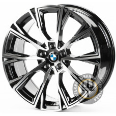 Replica B1130 8x19 5x112 ET30 DIA66.5 Gloss Black Machined Face (Черный глянцевый полированное лицо)