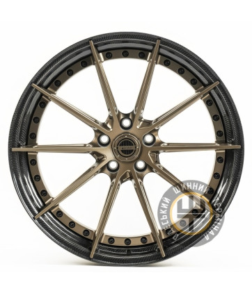 WS FORGED WS-007C 9.5x20 5x112 ET15 DIA66.5 SATIN_BRONZE_LIP_CARBON