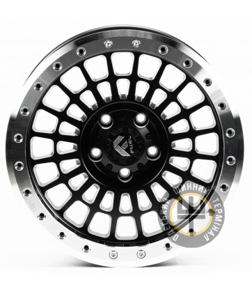 Off Road Wheels OW2114 8.5x18 5x127 ET-12 DIA71.56 Matt Black Polished (Матовый черный полированный обод)