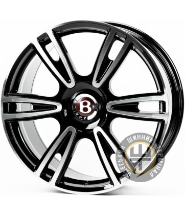 Replica FORGED BN1736 9.5x21 5x112 ET41 DIA57.1 Gloss Black Machined Face (Черный глянцевый полированное лицо)