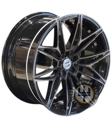 WS FORGED WS-010C 9.5x21 5x112 ET15 DIA66.5 Gloss black with dark machined face
