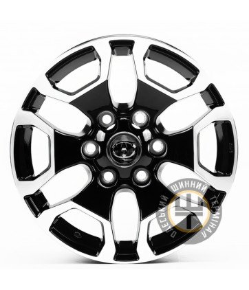 Replica TY963 7.5x17 6x139.7 ET25 DIA106.1 Черный с алмазной механической обработкой лицевой поверхности