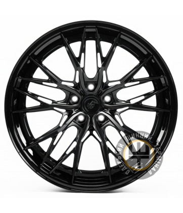 WS FORGED WS-019C 10.5x21 5x112 ET20 DIA66.45 SATIN BLACK GLOSSY BLACK LIP