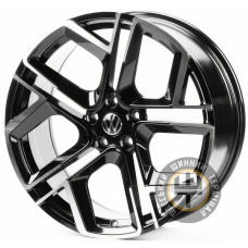 Replica VV5667 8.5x20 5x112 ET38 DIA57.1 Gloss Black Machined Face (Черный глянцевый полированное лицо)