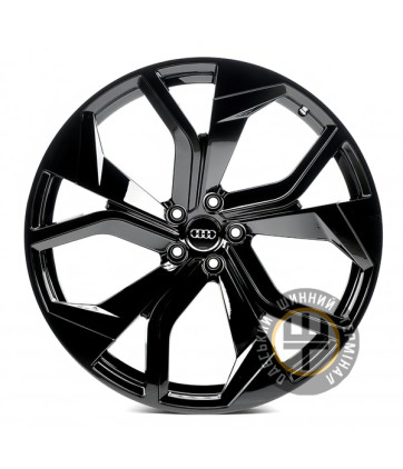Replica Audi A1637 10x22 5x112 ET21 DIA66.6 Gloss Black (Черный глянец)