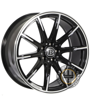 ZH 8124 8.5x20 5x112 ET38 DIA66.6 Черный с алмазной механической обработкой лицевой поверхности