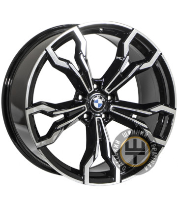 ZH 7116 9.5x20 5x112 ET43 DIA66.6 Черный с алмазной механической обработкой лицевой поверхности