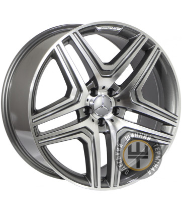 ZH 824 10x21 5x112 ET46 DIA66.6 Gun metal full polish (Темно-серый с полированным ободом)