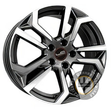 Replica LegeArtis TY268 7x17 5x114.3 ET45 DIA60.1 Gun metal full polish (Темно-серый с полированным ободом)