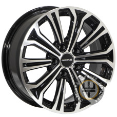 Zorat Wheels 6333 6.5x16 5x114.3 ET32 DIA67.1 Black polished (Черный с полированной лицевой частью)