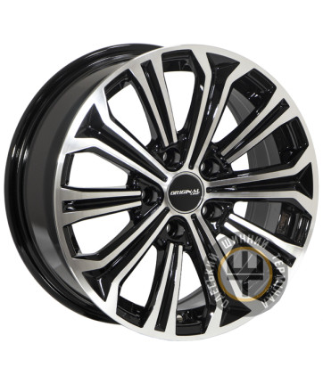 Zorat Wheels 6333 6.5x16 5x114.3 ET32 DIA67.1 Black polished (Черный с полированной лицевой частью)