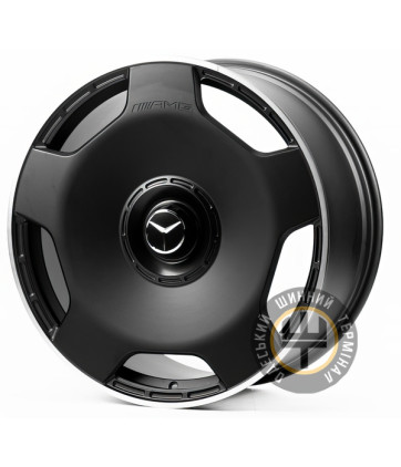 Replica FORGED MR34014 10x21 5x112 ET43 DIA66.56 Matt Black Polished (Матовый черный полированный обод)