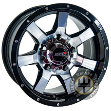 GT LGS06 8x15 5x139.7 ET-10 DIA110.5 Черный с алмазной механической обработкой лицевой поверхности