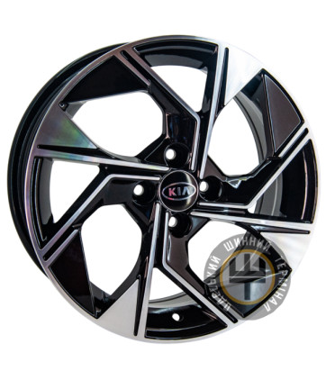 Replica Kia Y1265 6.5x16 4x100 ET40 DIA54.1 Черный с алмазной механической обработкой лицевой поверхности