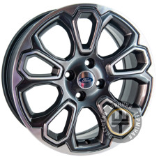 Replica Ford 1136 7x17 4x108 ET37.5 DIA63.4 Серый, полированные спицы и обод